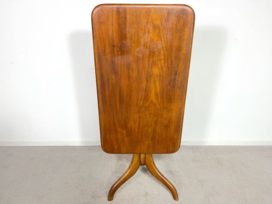 Antique Tilt Top Rectangular Pedestal Table 36W X 20.5D X 29H [Photo 5]
