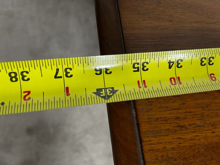 Antique Tilt Top Rectangular Pedestal Table 36W X 20.5D X 29H [Photo 13]