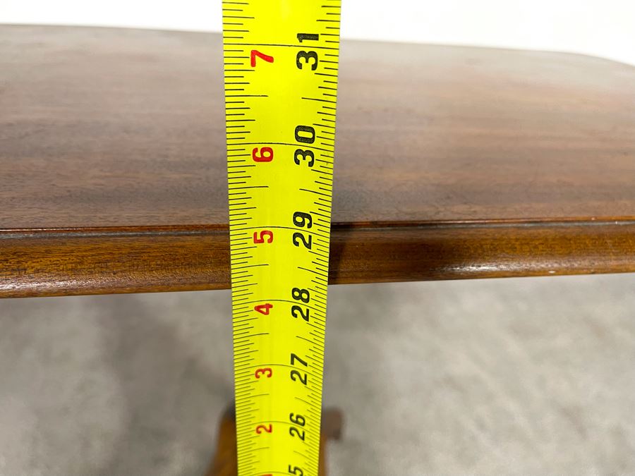 Antique Tilt Top Rectangular Pedestal Table 36W X 20.5D X 29H [Photo 15]