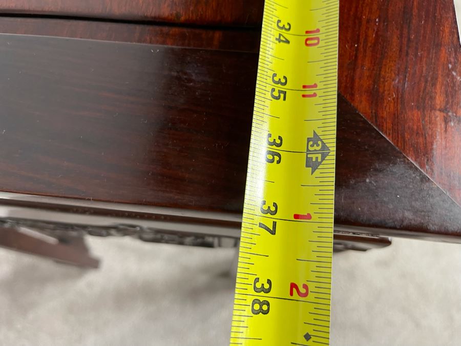 Vintage Chinese Carved Blackwood Rosewood Console Entry Table 37W X 18.5D X 33H [Photo 13]