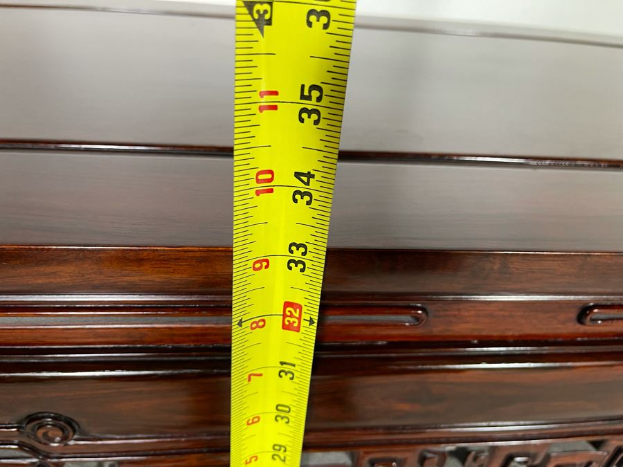 Vintage Chinese Carved Blackwood Rosewood Console Entry Table 37W X 18.5D X 33H [Photo 15]