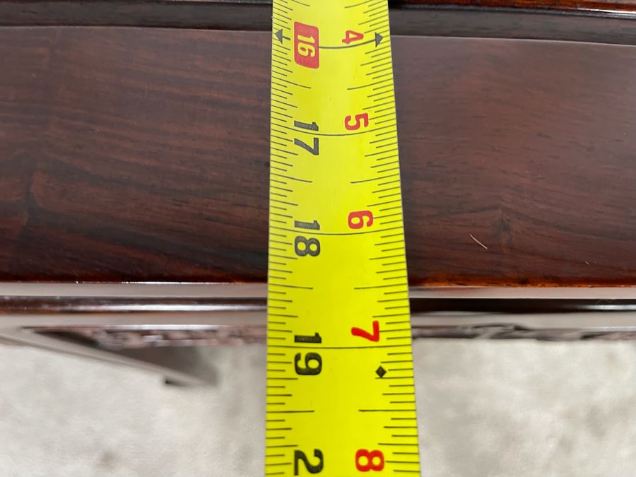 Vintage Chinese Carved Blackwood Rosewood Console Entry Table 37W X 18.5D X 33H [Photo 14]