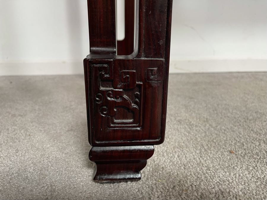 Vintage Chinese Carved Blackwood Rosewood Console Entry Table 37W X 18.5D X 33H [Photo 7]
