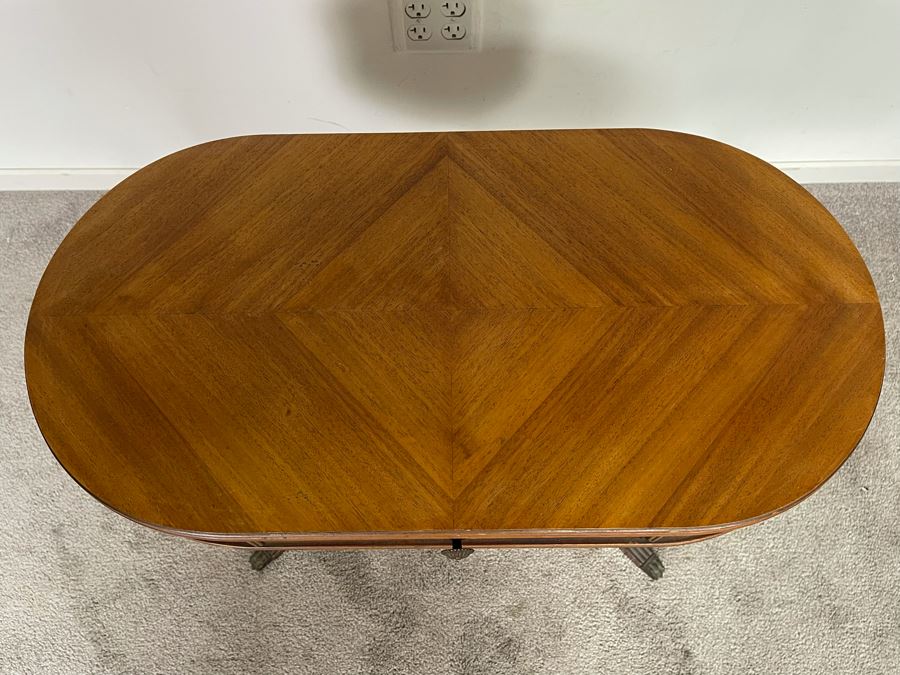 Antique Oval Side Table With Drawer 27W X 14D X 24H [Photo 11]