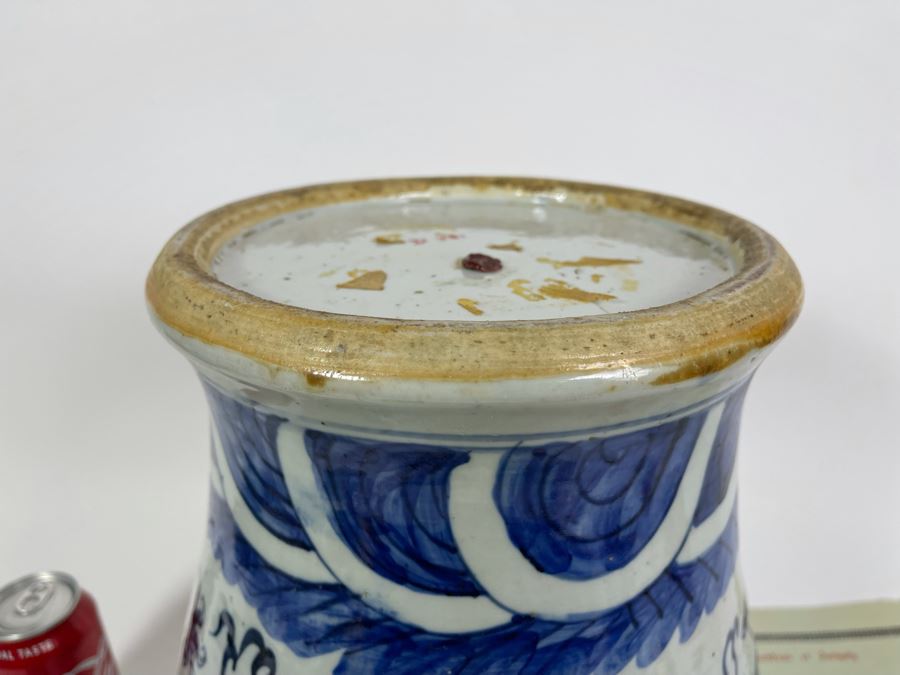 Antique Chinese Porcelain Blue And White Dragon Ginger Jar 18H X 10W With Certificate Of Antiquity [Photo 17]