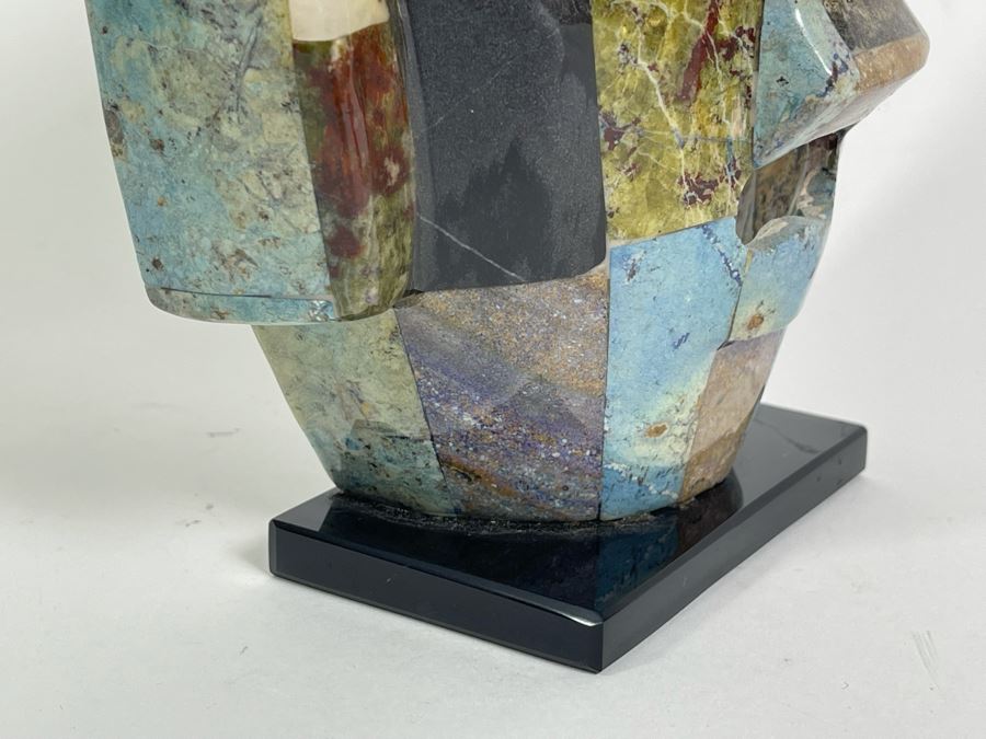 Inlaid Stone Turquoise Mask Sculpture 6.5W X 4D X 8.5H [Photo 7]