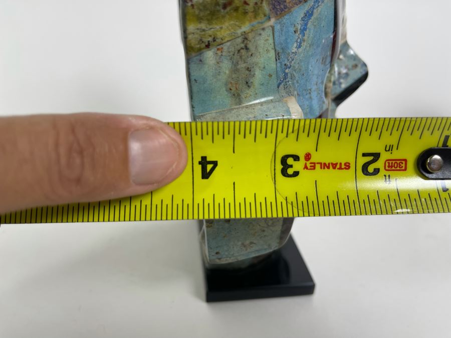 Inlaid Stone Turquoise Mask Sculpture 6.5W X 4D X 8.5H [Photo 11]