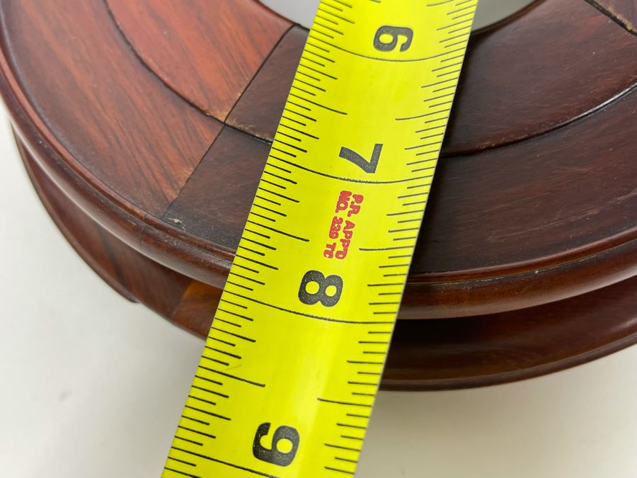 Antique Chinese Blue And White Porcelain Dragon Design Flower Pot 8.5W X 6.5H With Wooden Stand [Photo 25]