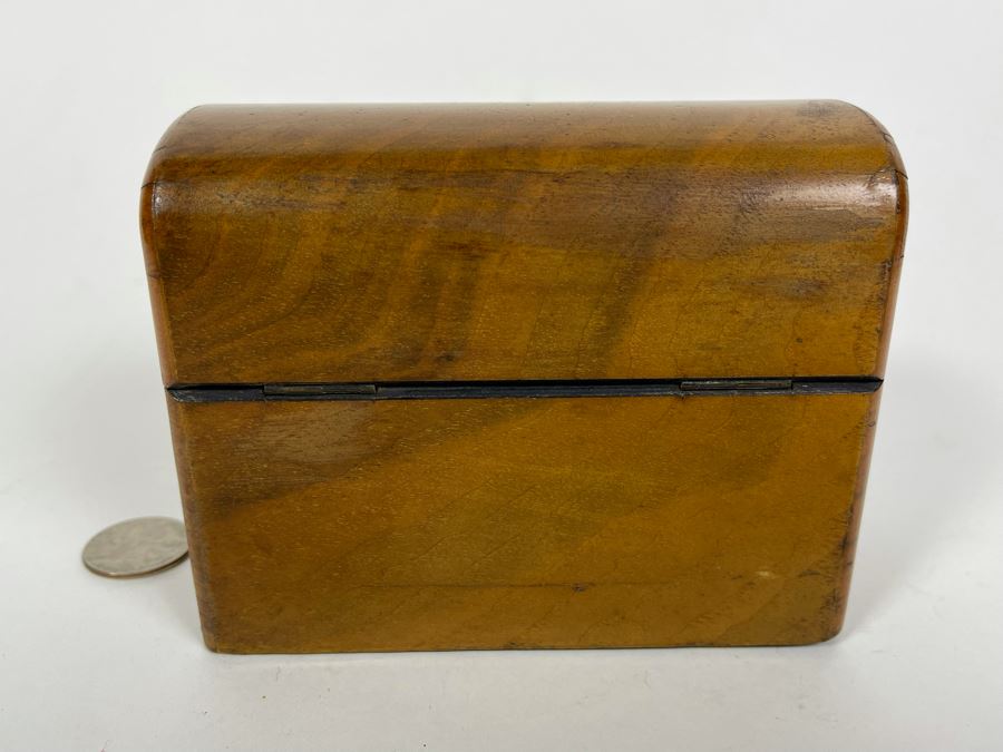 Vintage Handmade Wooden Domed Box For Storing Bottles 5W X 2.5D X 4H [Photo 6]