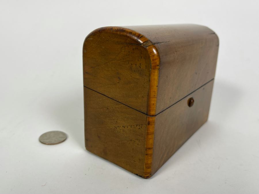 Vintage Handmade Wooden Domed Box For Storing Bottles 5W X 2.5D X 4H [Photo 5]