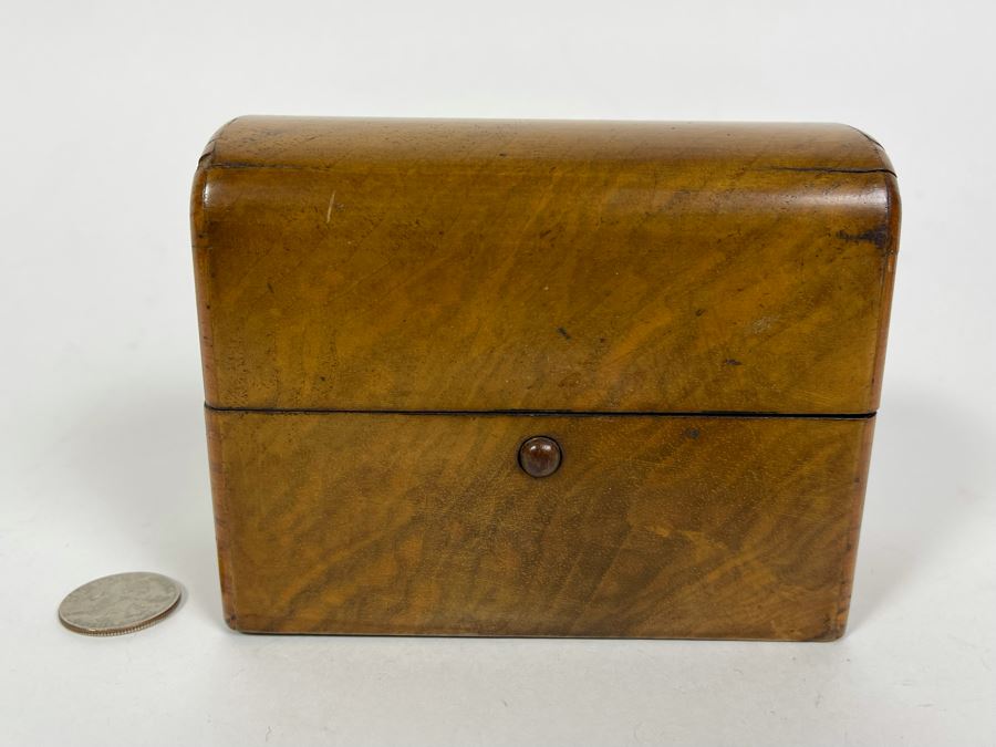 Vintage Handmade Wooden Domed Box For Storing Bottles 5W X 2.5D X 4H [Photo 3]