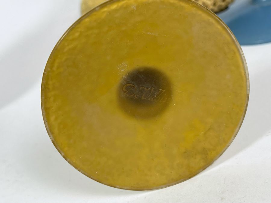 Vintage Collection Of Three DeVilbiss Hand Painted Perfume Atomizers Bottles Tallest Is 6.5H [Photo 7]