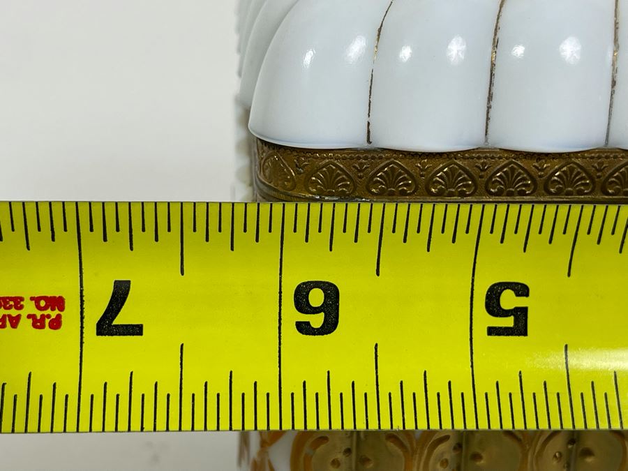 Impressive Vintage Gold Hand Decorated Milk Glass Box 6W X 4D X 4H [Photo 11]