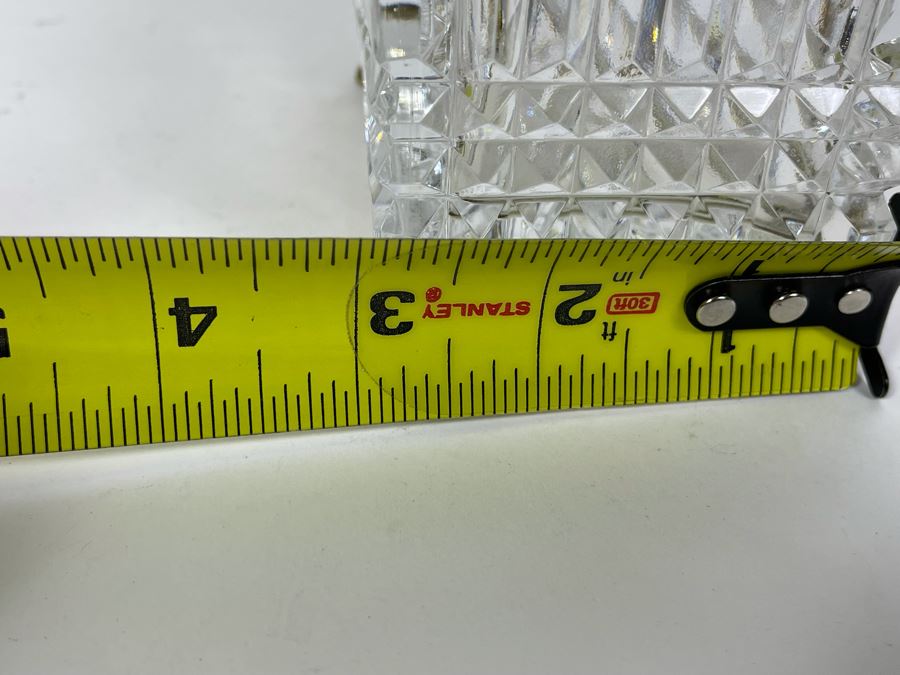 Footed Crystal And Gilt Metal Box 4W X 3D X 3.5H [Photo 11]