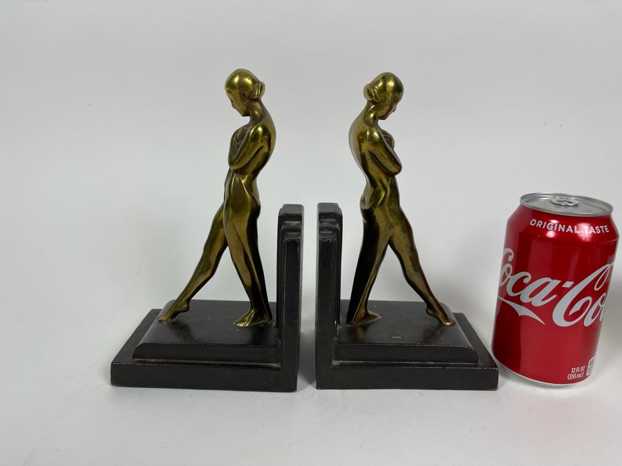 Pair Of Art Deco Metal Bookends 8H [Photo 7]