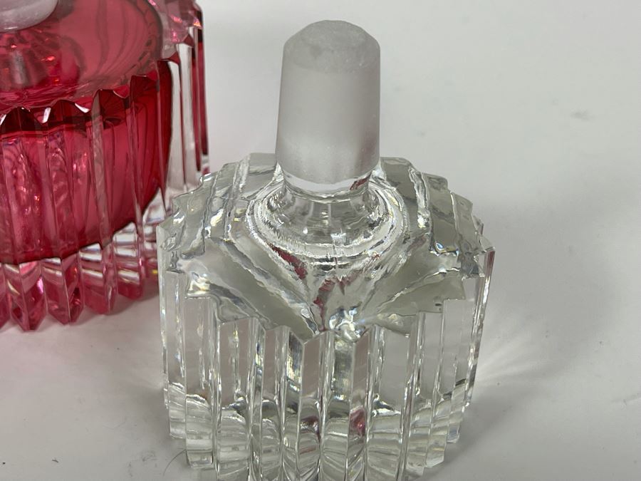 Pair Of Vintage Perfume Bottles 3.5H And 5H [Photo 9]