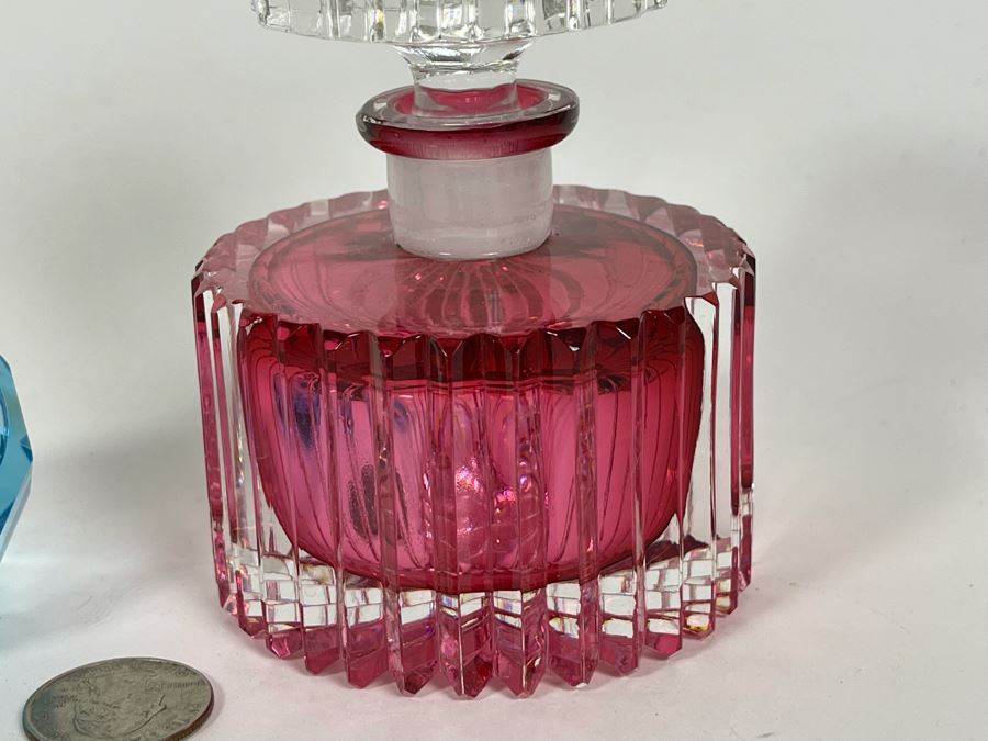 Pair Of Vintage Perfume Bottles 3.5H And 5H [Photo 6]
