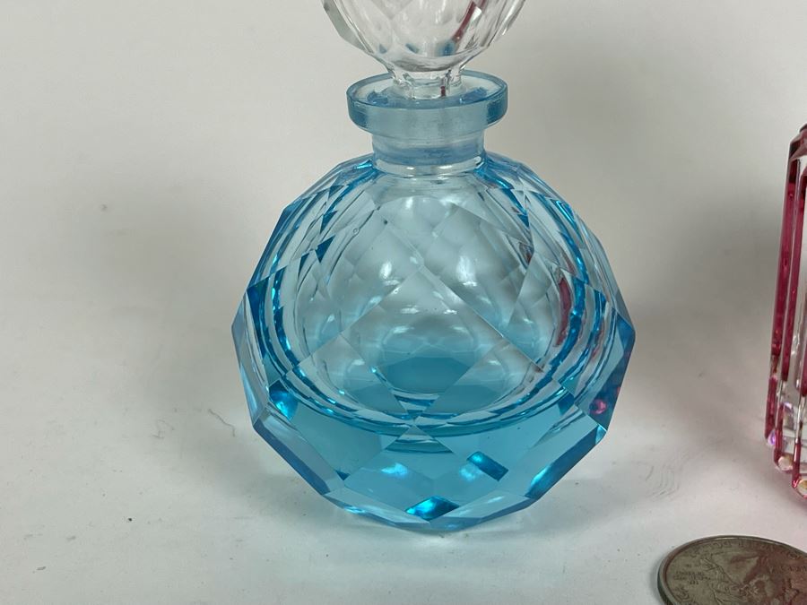 Pair Of Vintage Perfume Bottles 3.5H And 5H [Photo 4]