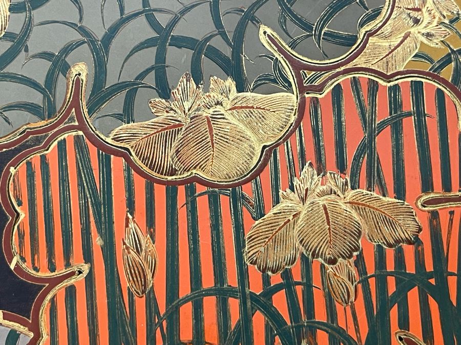 Fine Hand Painted Japanese Lacquer Tray 12 X 10 [Photo 20]