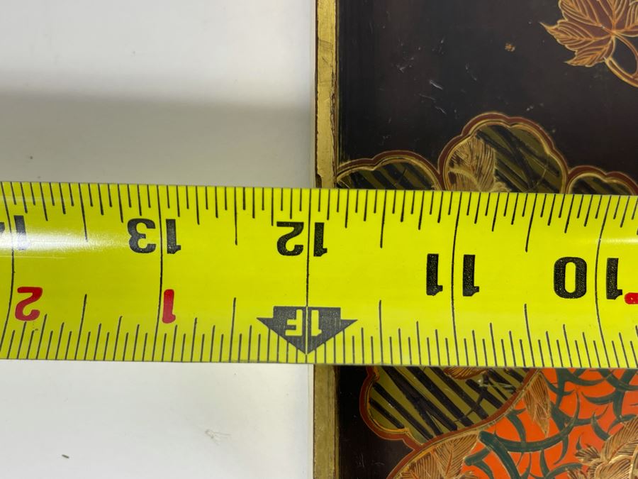 Fine Hand Painted Japanese Lacquer Tray 12 X 10 [Photo 18]