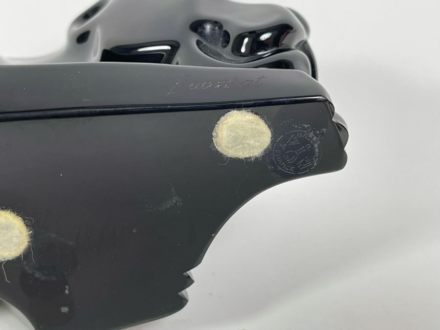 Baccarat France Signed Art Deco Style Black Crystal Panther 10.25L X 3H [Photo 8]