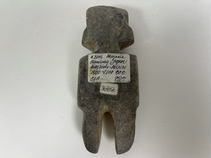 Ancient Artifact Mezcala Standing Figure Grey Stone Mexico 1800-1200 BCE Before Christ Retails $750 [Photo 13]