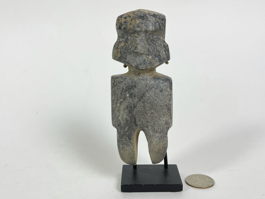 Ancient Artifact Mezcala Standing Figure Grey Stone Mexico 1800-1200 BCE Before Christ Retails $750 [Photo 15]