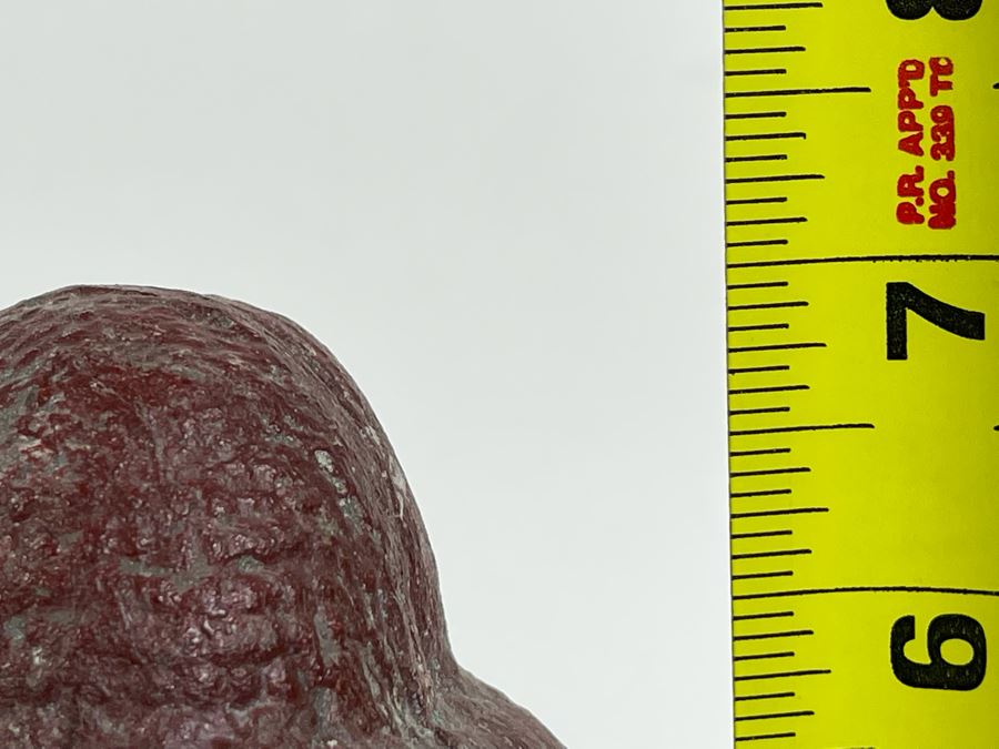 Old Chinese Buddha Head On Wooden Display Stand - Appears To Be Originally Gilded 7H (With Stand 9H) [Photo 27]