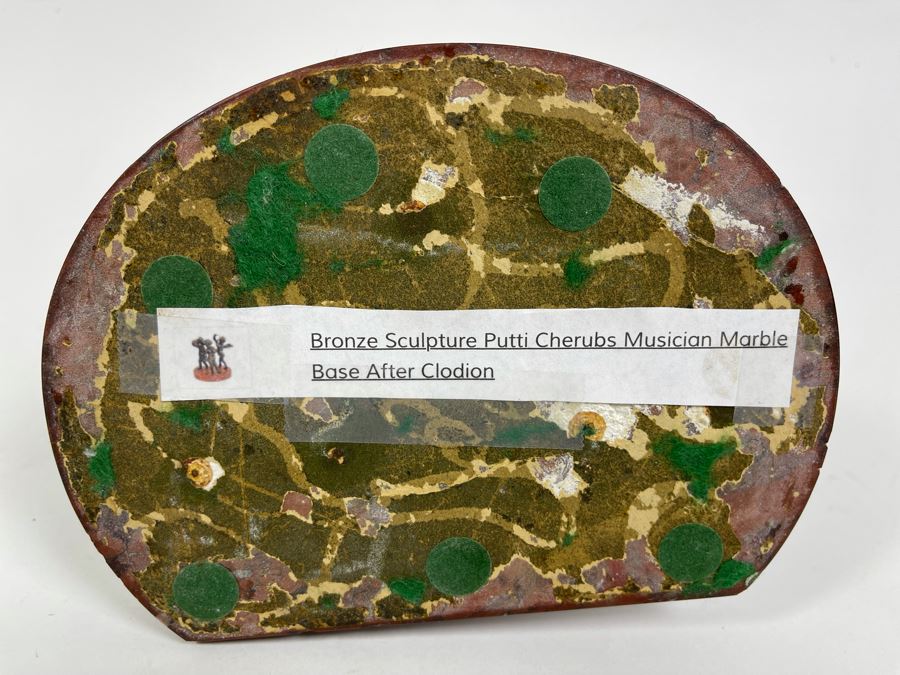 Bronze Sculpture Putti Cherubs Musicians Playing Instruments On Marble Base After Clodion 7W X 5D X 8H [Photo 15]