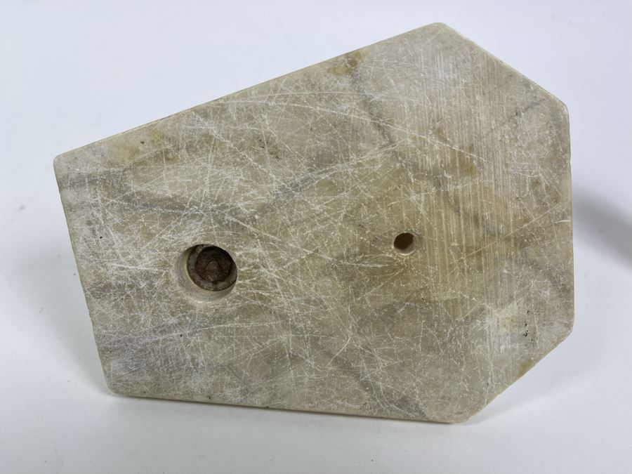 Art Deco Marble Base Trinket Dish Catchall Tray With Gilt Metal Woman Sculpture 7W X 6D X 5H [Photo 13]