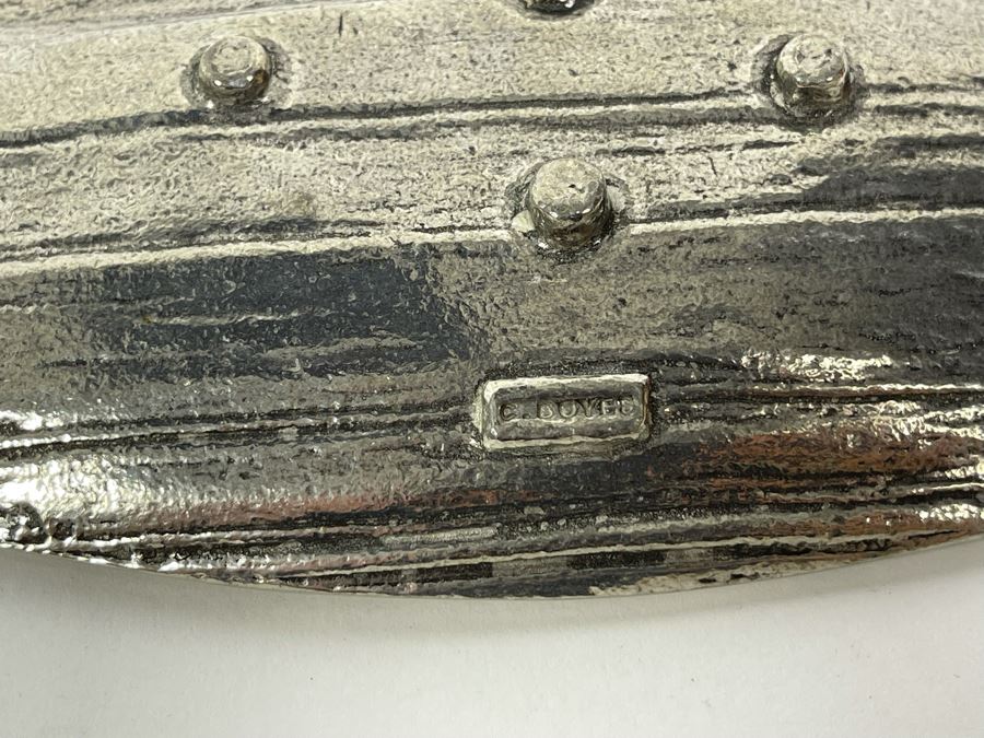 Signed Carrol Boyes Nude Woman Metal Trinket Dish Tray 6.5W X 3D [Photo 8]