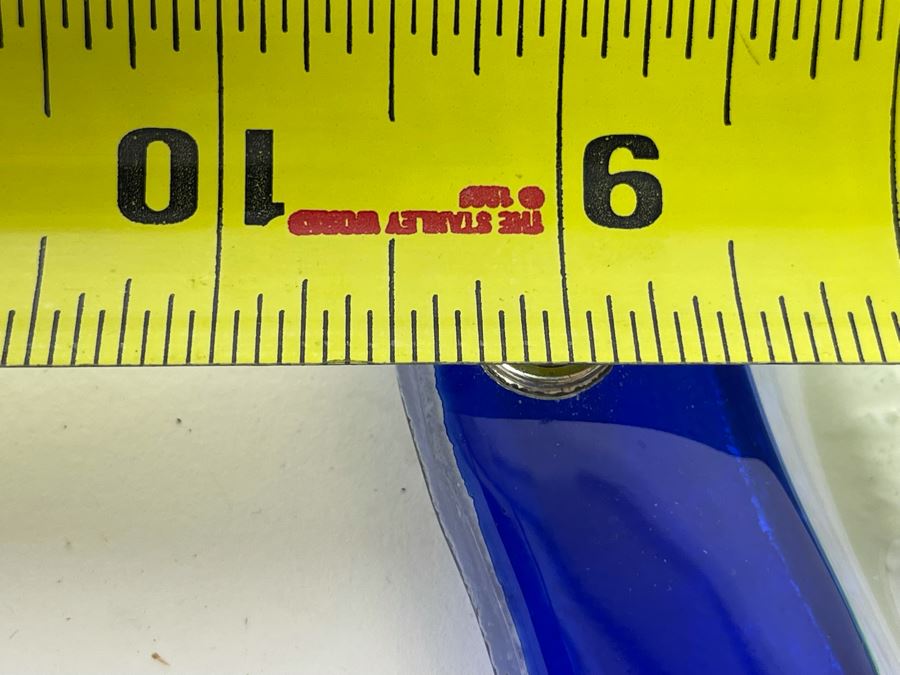 Signed Murano Glass Tray Trinket Dish With Pair Of Sterling Silver Adornments 9.5 X 6 [Photo 7]