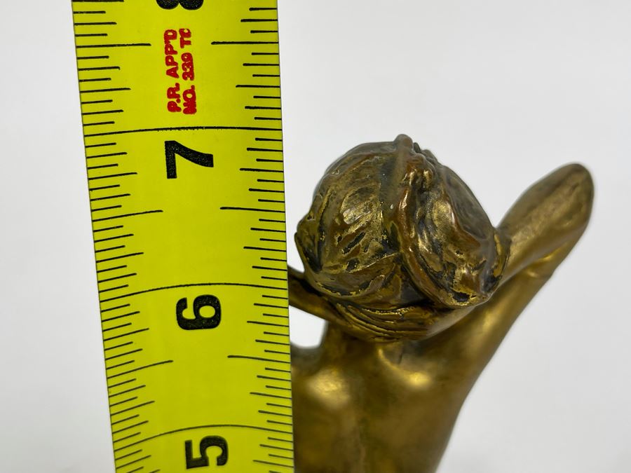 Vintage Art Deco Gilt Metal Sculpture 5.5W X 4D X 7H [Photo 11]