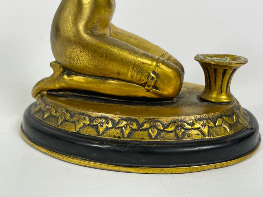 Vintage Art Deco Gilt Metal Sculpture 5.5W X 4D X 7H [Photo 9]