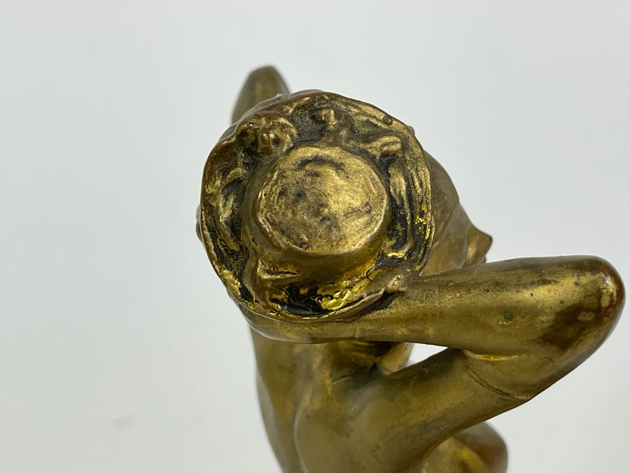 Vintage Art Deco Gilt Metal Sculpture 5.5W X 4D X 7H [Photo 12]