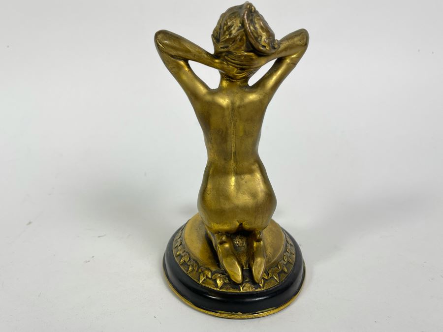 Vintage Art Deco Gilt Metal Sculpture 5.5W X 4D X 7H [Photo 4]