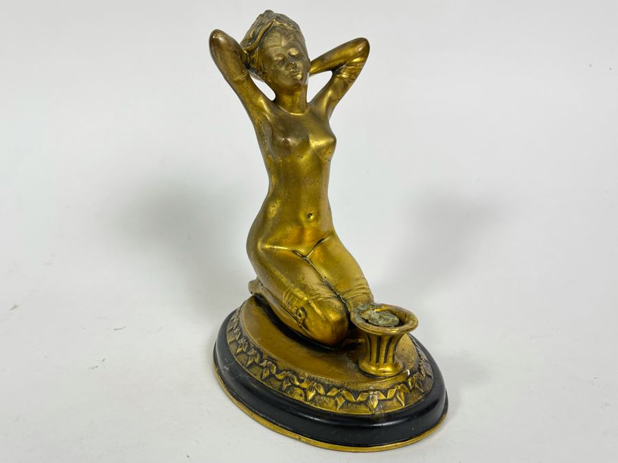 Vintage Art Deco Gilt Metal Sculpture 5.5W X 4D X 7H [Photo 2]