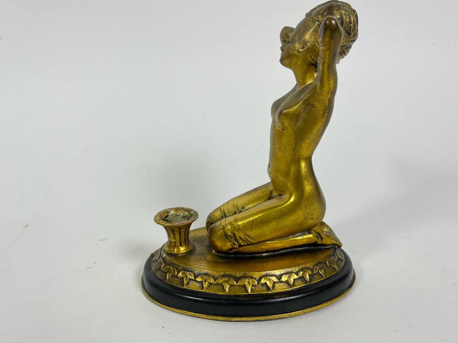 Vintage Art Deco Gilt Metal Sculpture 5.5W X 4D X 7H [Photo 5]