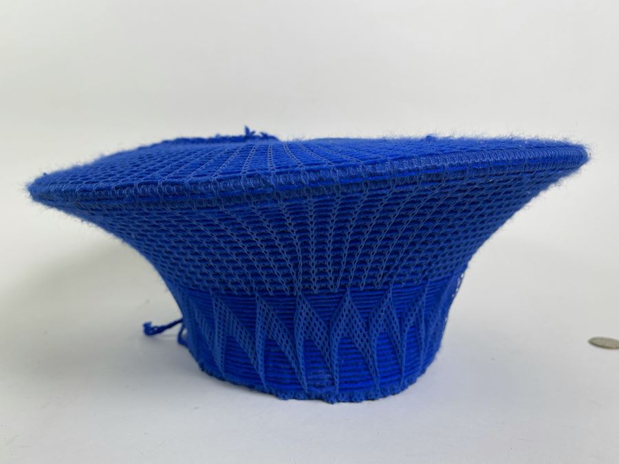 Large African Zulu Blue Hat 14.5R [Photo 4]