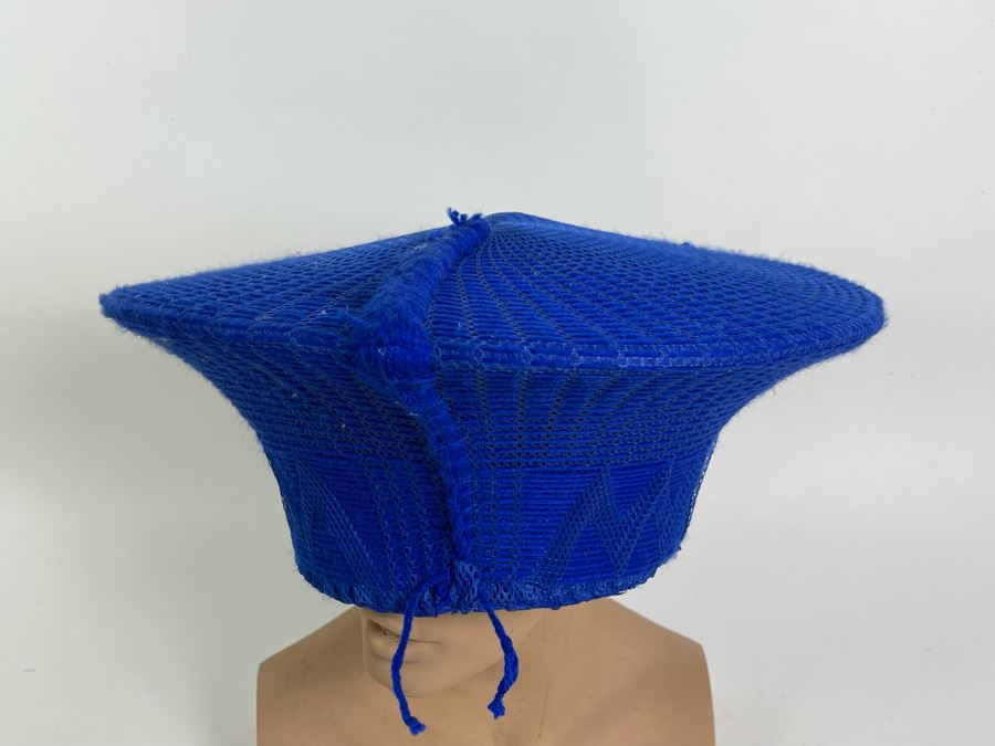 Large African Zulu Blue Hat 14.5R [Photo 8]