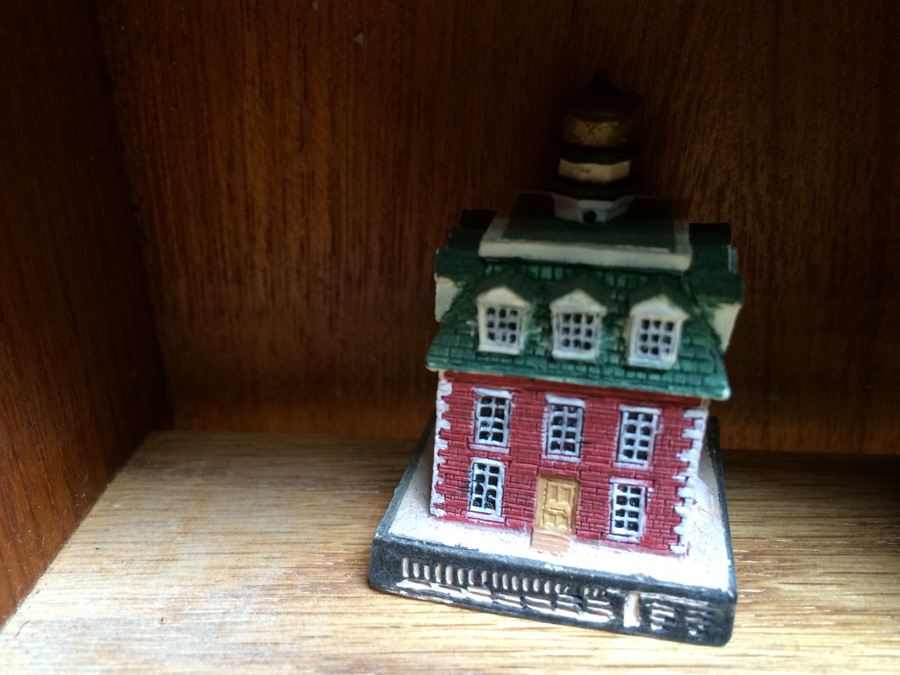 Huge Collection of Miniature Castles and Lighthouses plus Teak Display Case [Photo 36]