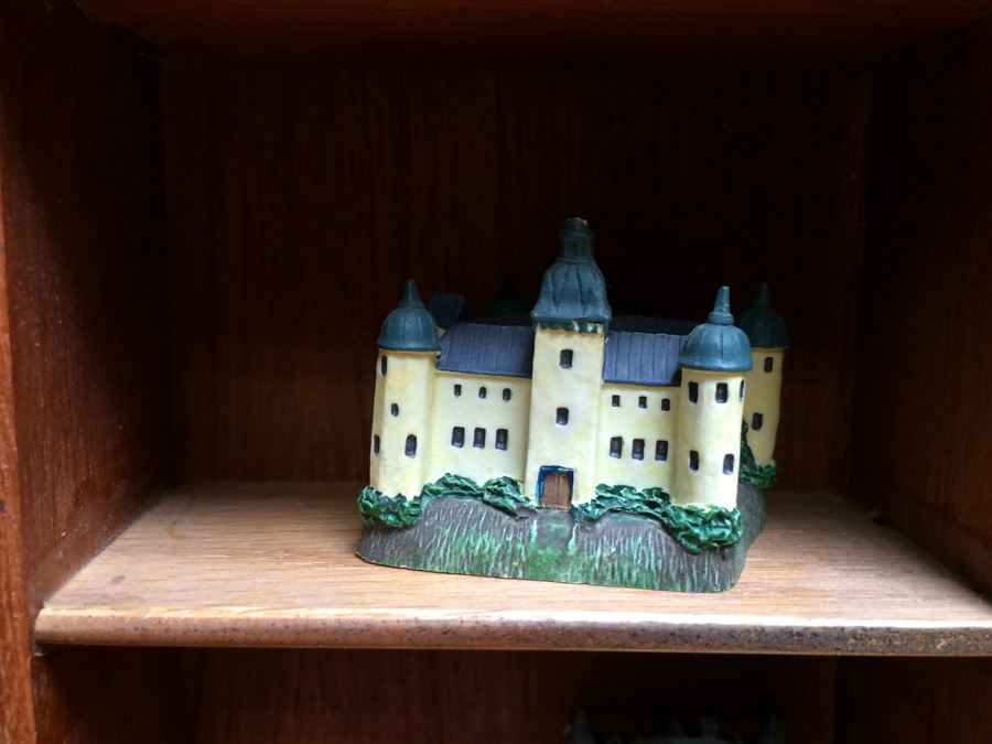 Huge Collection of Miniature Castles and Lighthouses plus Teak Display Case [Photo 4]