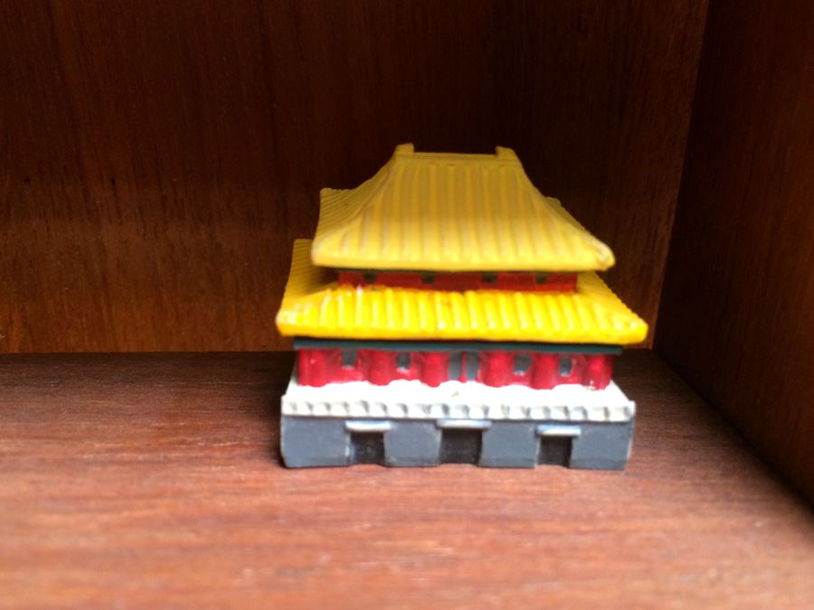 Huge Collection of Miniature Castles and Lighthouses plus Teak Display Case [Photo 19]