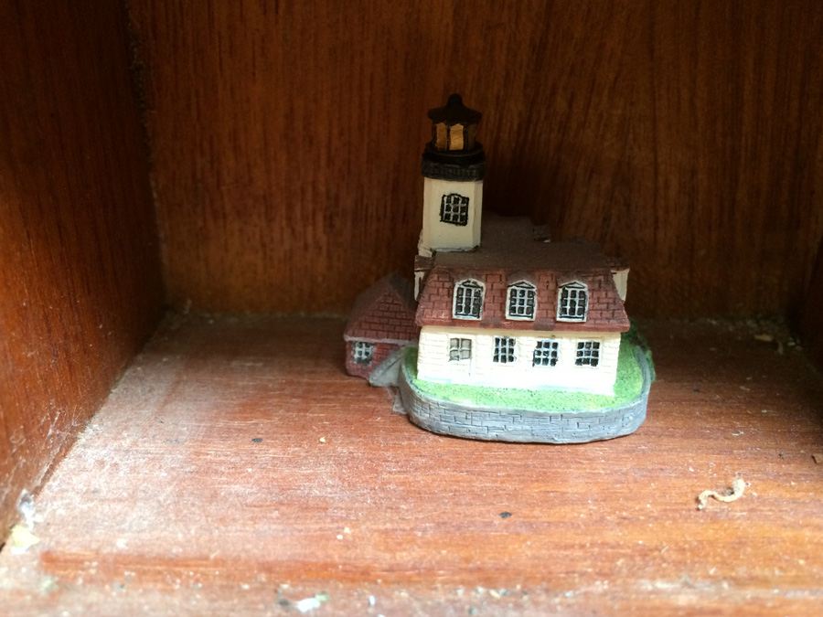 Huge Collection of Miniature Castles and Lighthouses plus Teak Display Case [Photo 37]