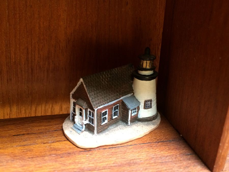 Huge Collection of Miniature Castles and Lighthouses plus Teak Display Case [Photo 30]