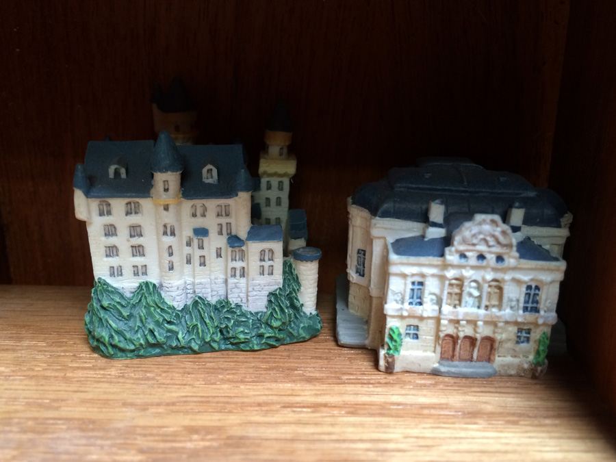 Huge Collection of Miniature Castles and Lighthouses plus Teak Display Case [Photo 16]