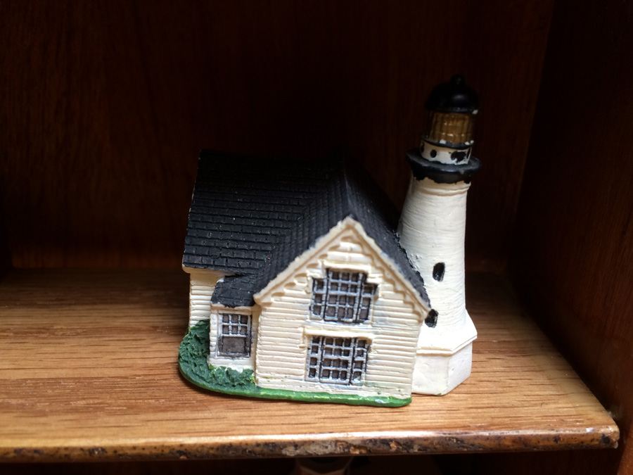 Huge Collection of Miniature Castles and Lighthouses plus Teak Display Case [Photo 34]