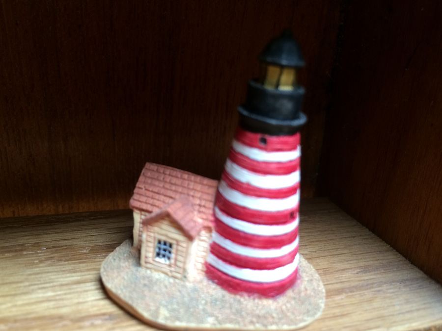 Huge Collection of Miniature Castles and Lighthouses plus Teak Display Case [Photo 22]