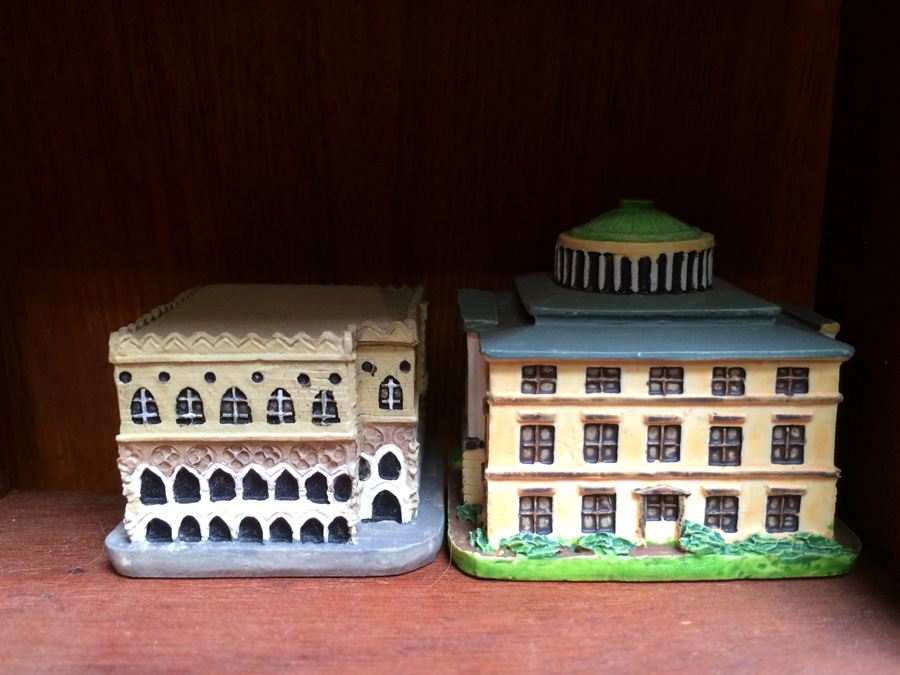 Huge Collection of Miniature Castles and Lighthouses plus Teak Display Case [Photo 8]