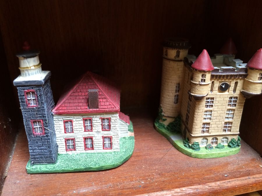 Huge Collection of Miniature Castles and Lighthouses plus Teak Display Case [Photo 41]